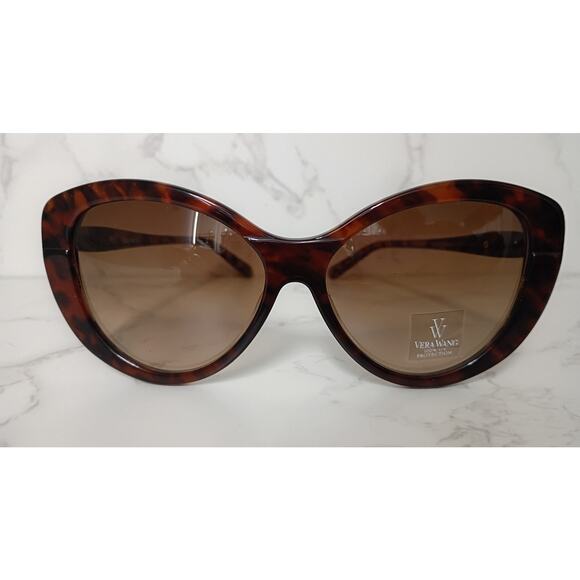 Vera Wang GALADRIEL Tortoise Cat Eye Sunglasses  w/ Crystals - NEW - Picture 2 of 6